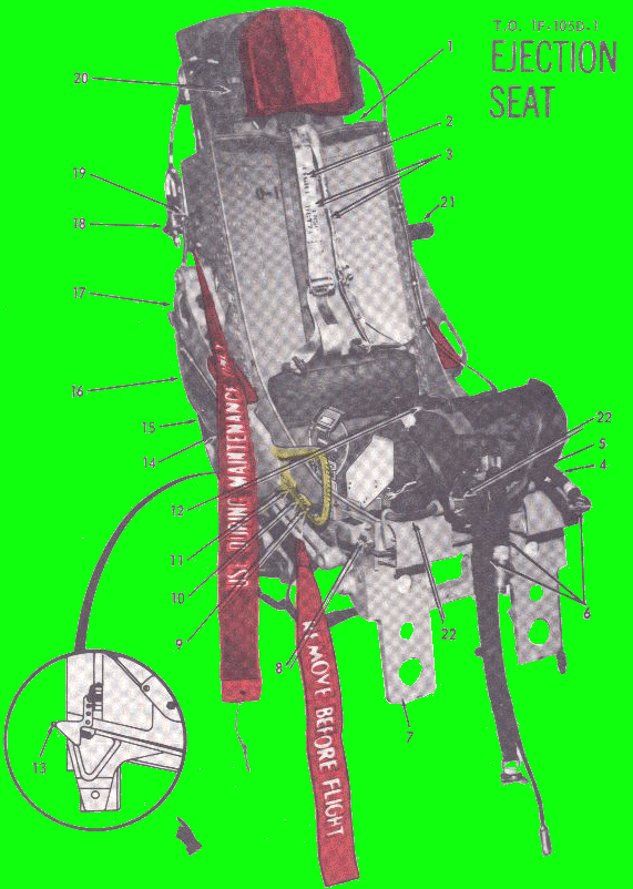 The Ejection Site The Republic F105D Ejection seat Diagram