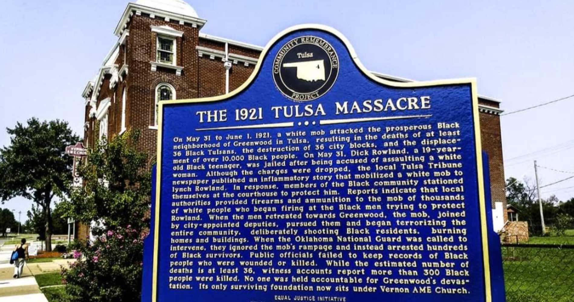 Tulsa Installs Marker Commemorating 1921 Racial Terror Massacre