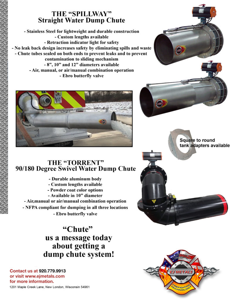90 Degree, 180 Degree Swivel Water Dump Chutes E.J. Metals