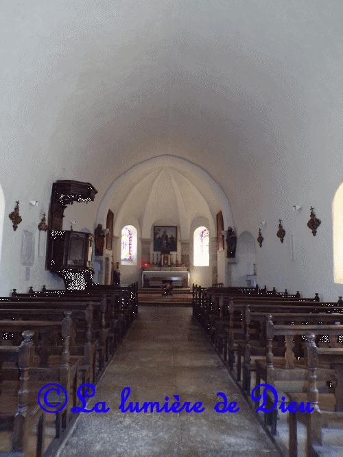 La lumière de Dieu Granges sur Baume, l'église Saint Antoine