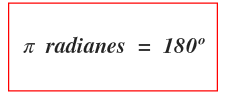 Conversión de grados a radianes y de radianes a grados