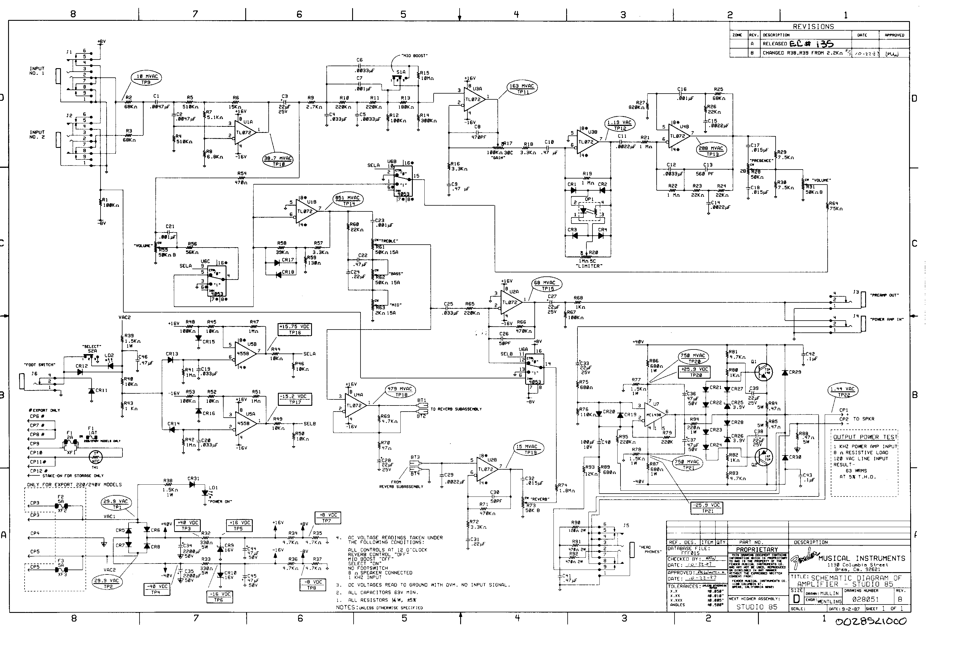 Fender Schematics - Tube amp Schematics