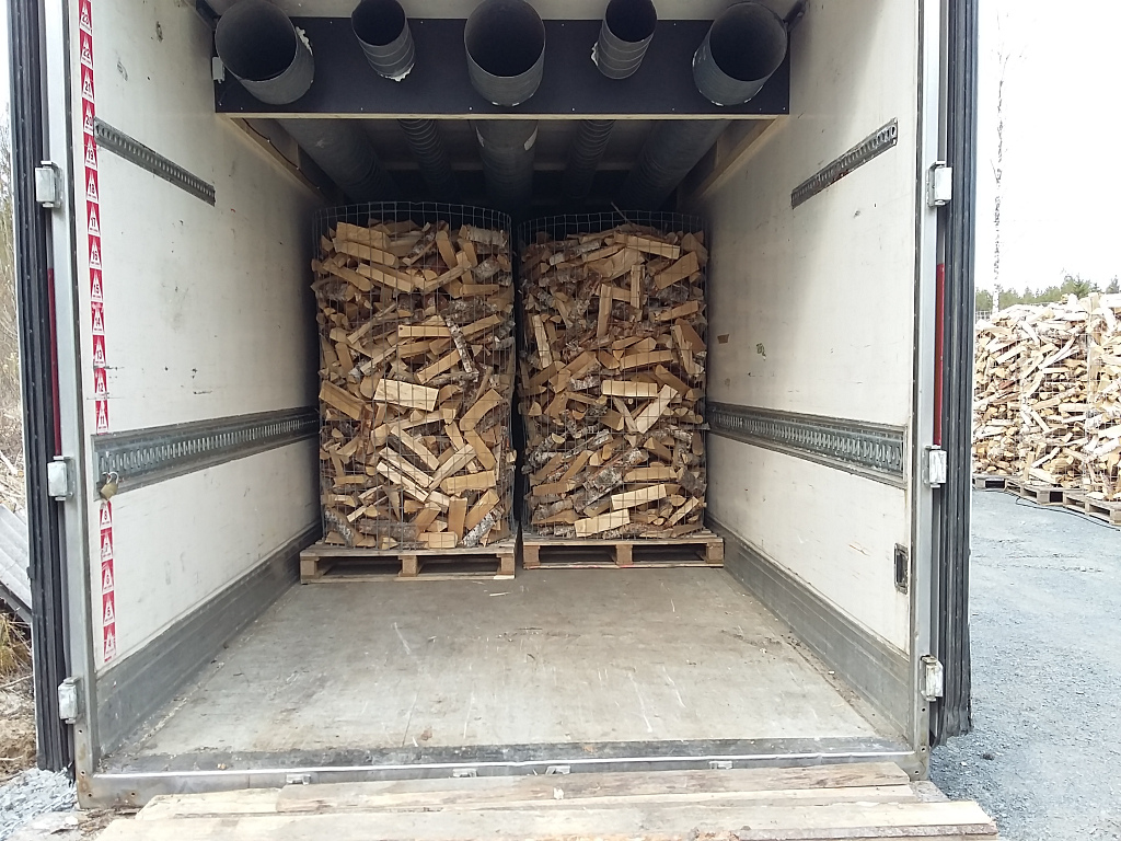 filrst logs inside the kiln