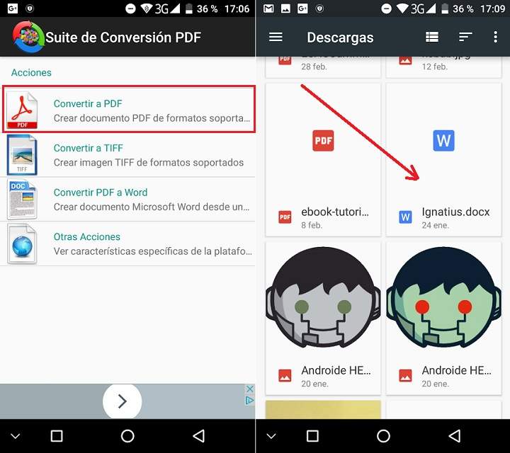 Cómo convertir documentos (.DOC, .DOCX) a PDF en Android El Androide