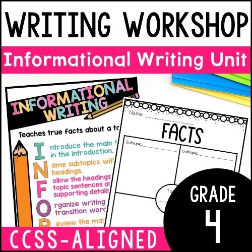 4th Grade Informational Writing Unit | ELA Skill Builder