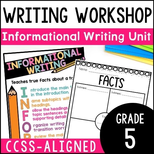 5th Grade Informational Writing Unit | ELA Skill Builder