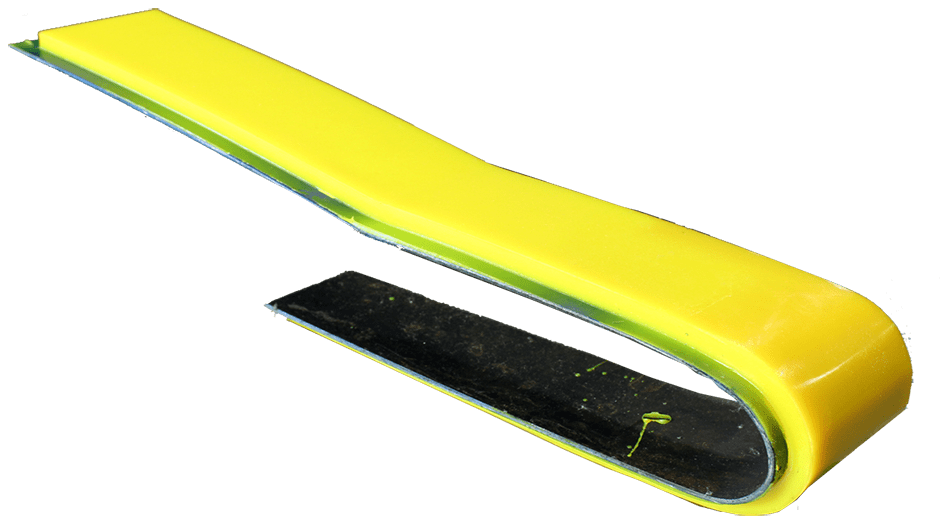 Urethane forklift sleeves custom molded by Elastomer Specialties