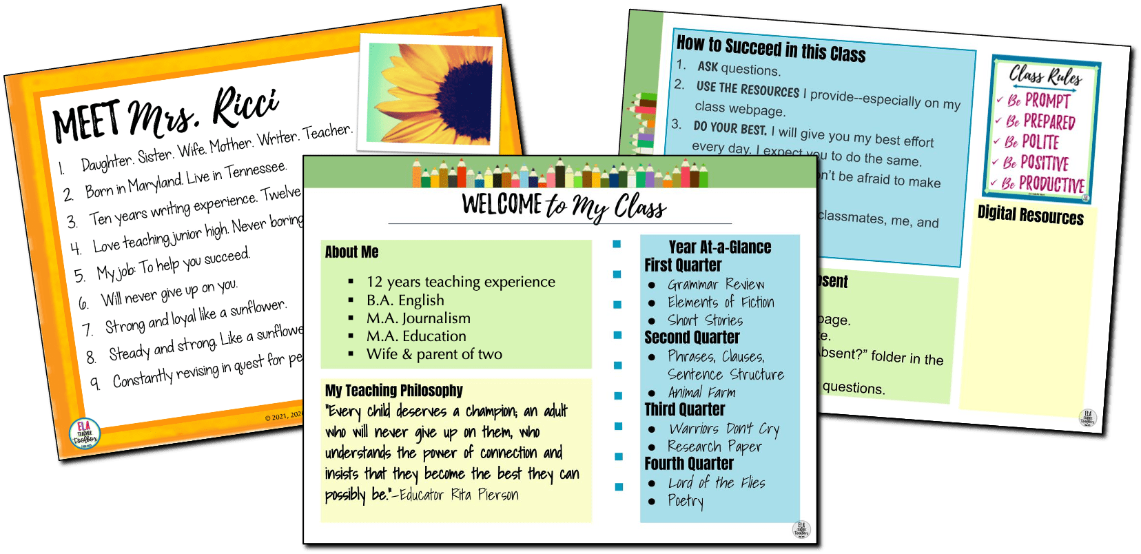 How to Impress the Parents at Meet the Teacher Night ELA Teacher Toolbox