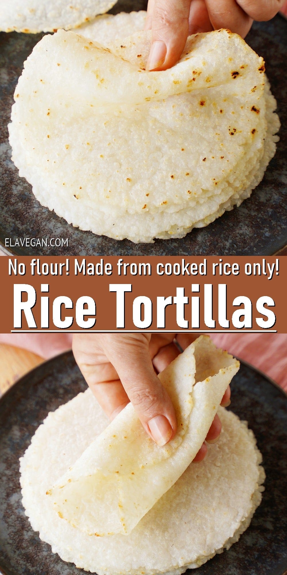 Rice Tortillas (No Flour, GlutenFree Wraps) Elavegan