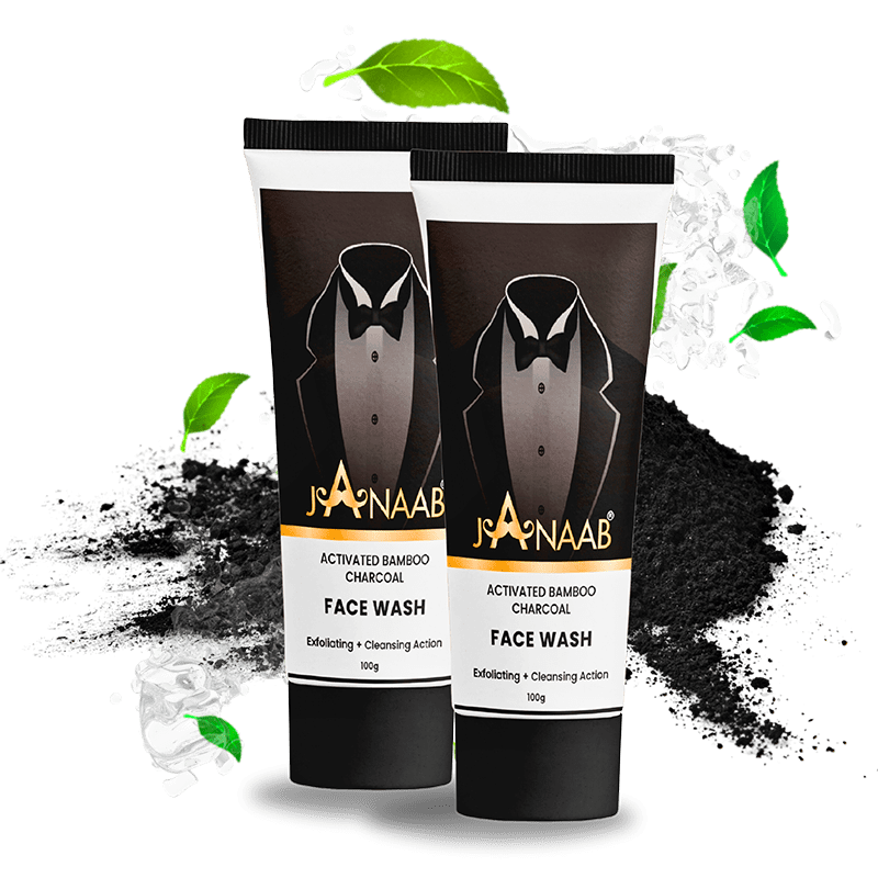 Buy Janaab Activated Bamboo Charcoal Face Wash Pack of 2 Online Elavitra