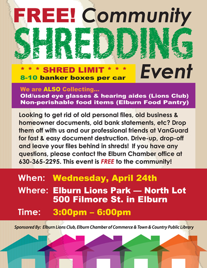 Community Shredding Events 2023 Free Community Shred Event - Elburn Chamber Of Commerce