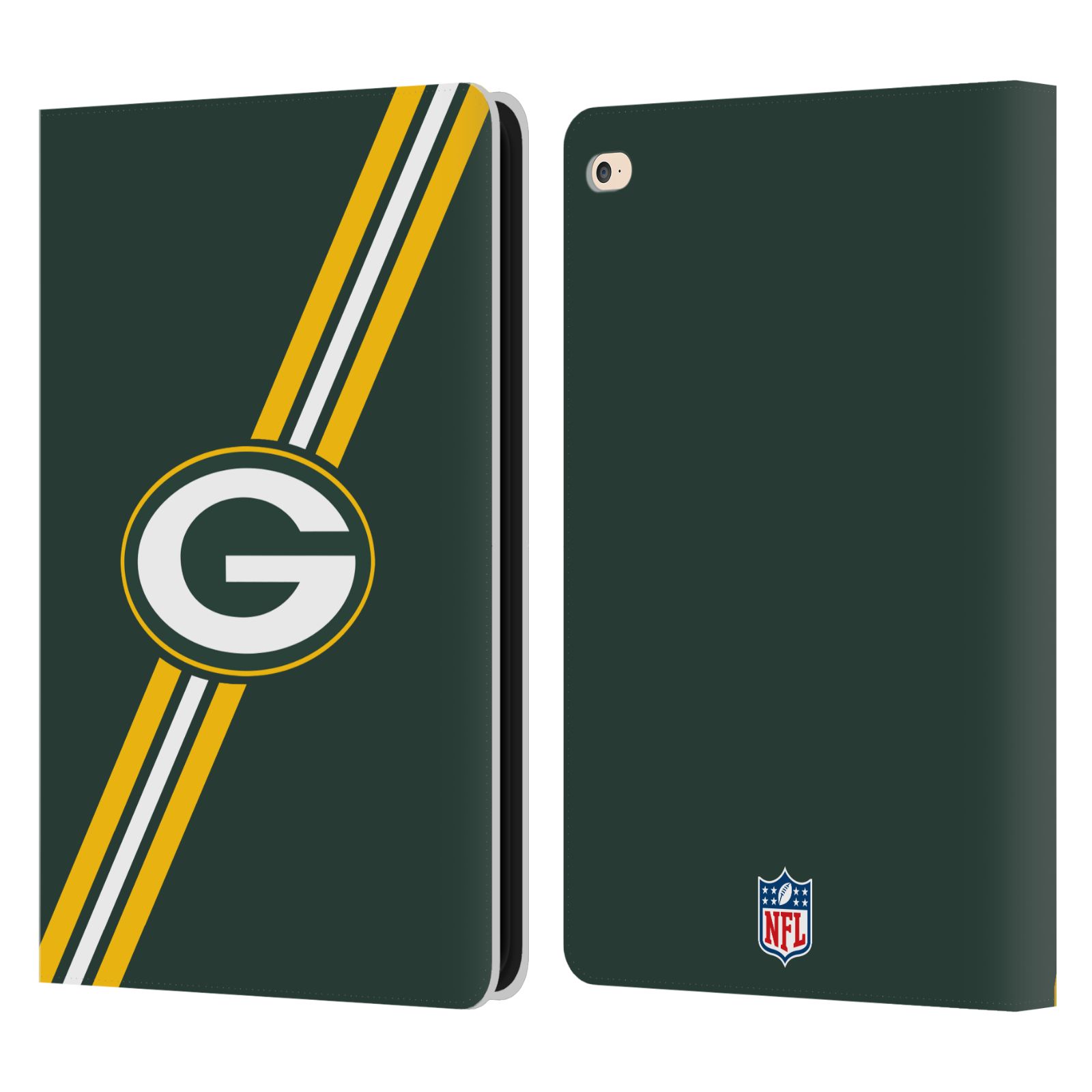 OFFICIAL NFL GREEN BAY PACKERS LOGO LEATHER BOOK WALLET CASE FOR APPLE