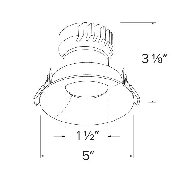 Pex™ 4" Round Curved Reflector ELCO Lighting