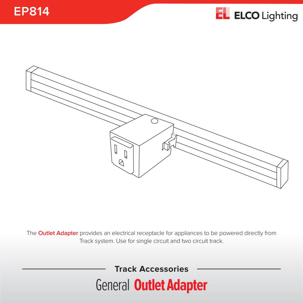 Outlet Adapter Track Accessory ELCO Lighting