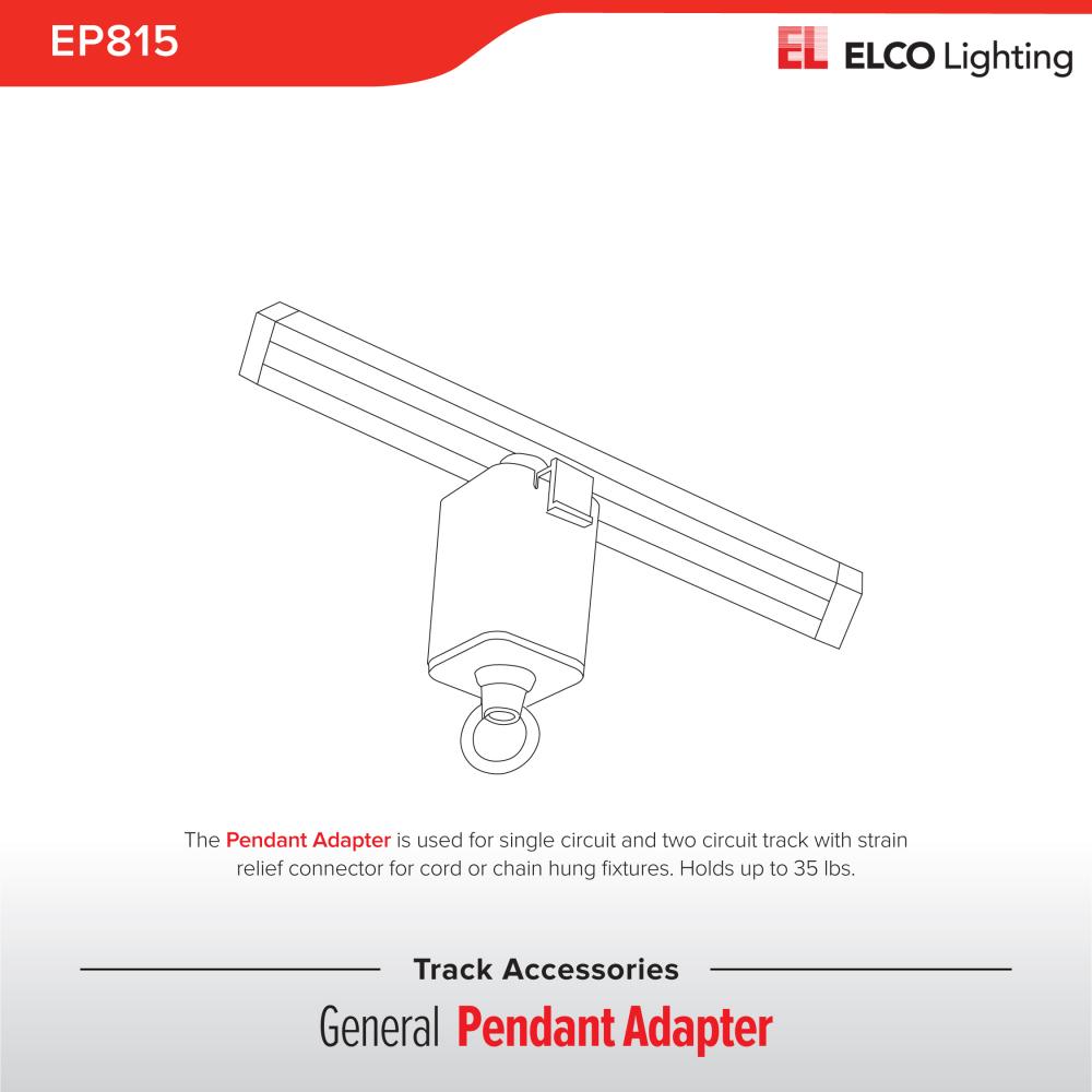 Pendant Adapter Track Accessory ELCO Lighting