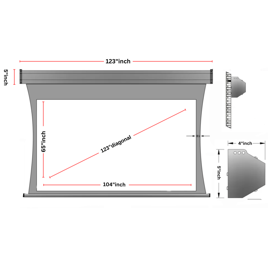 tab tensioned projector screen 123inch