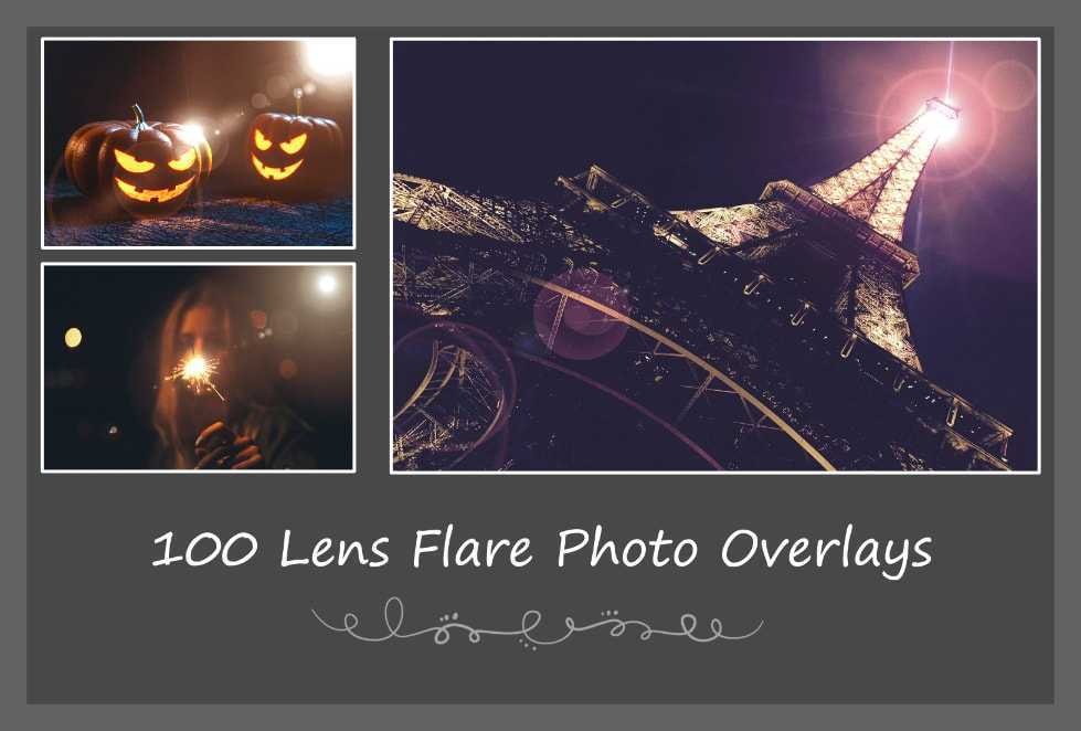 100 Lens Flare Photo Overlays Eldamar Studio