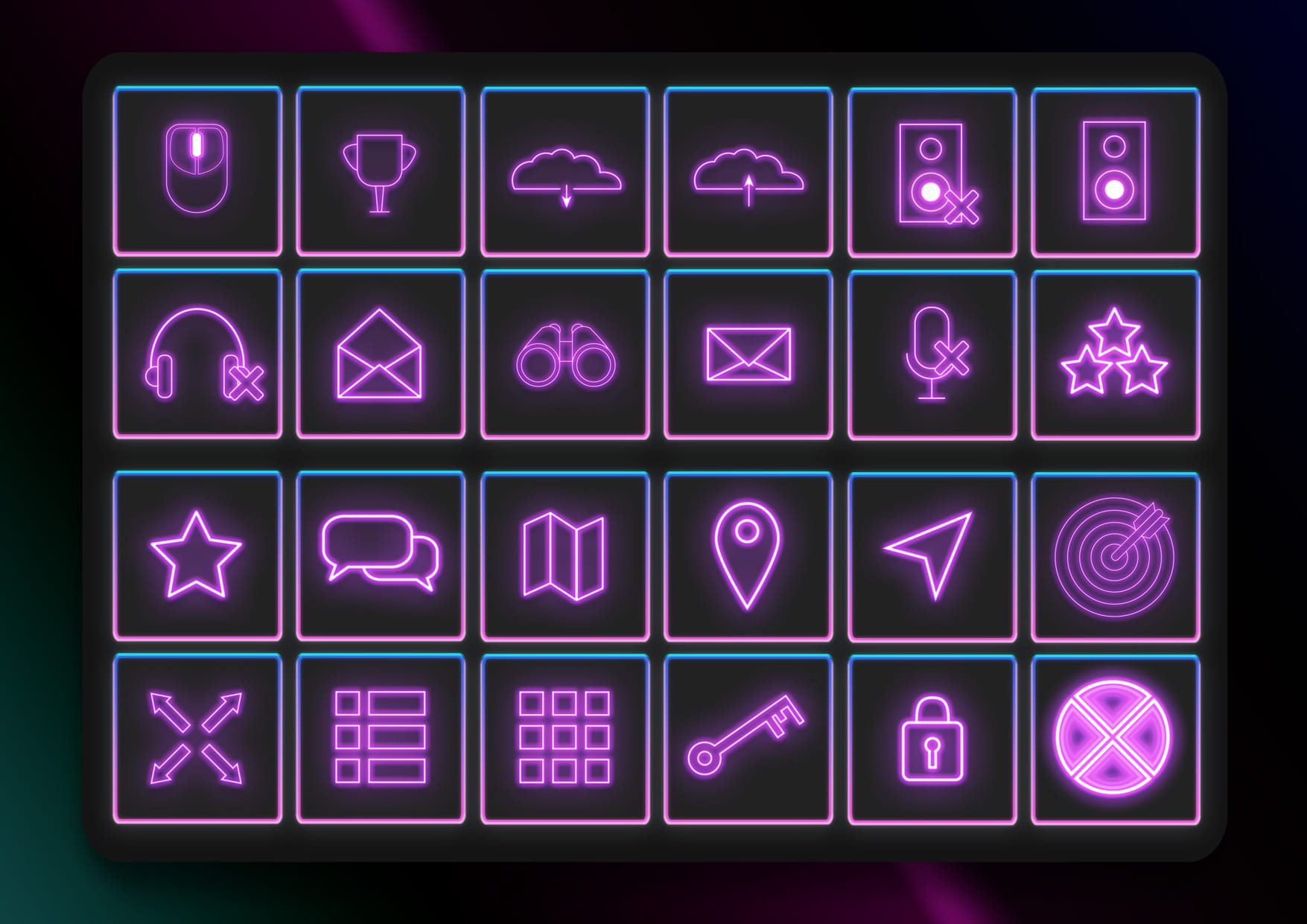 175 Neon Icons Pack Eldamar Studio