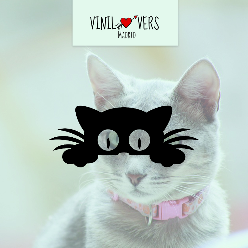 Vinilo gato acechando negro El Desván del Gato