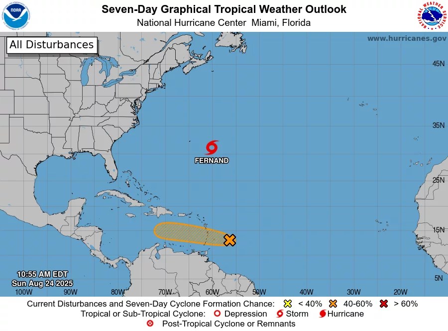 Se forma la tormenta tropical Fernand: ¿hay peligro para RD?