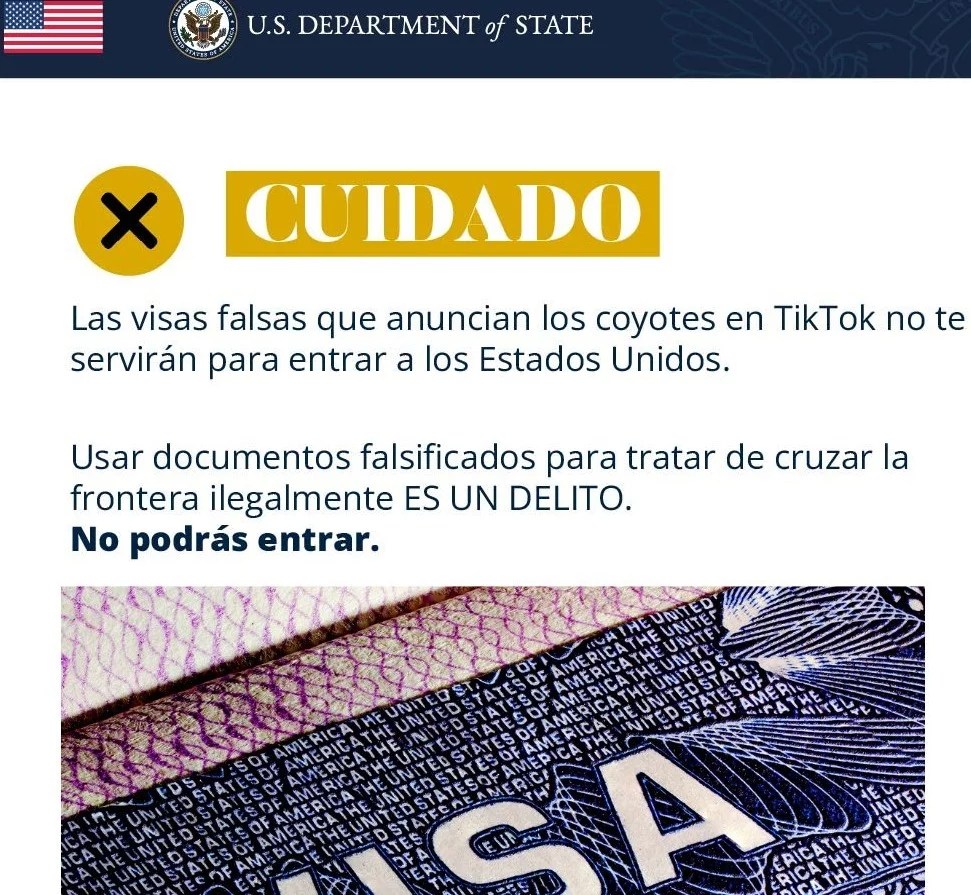 La Embajada de Estados Unidos advierte sobre visas falsas anunciadas en TikTok