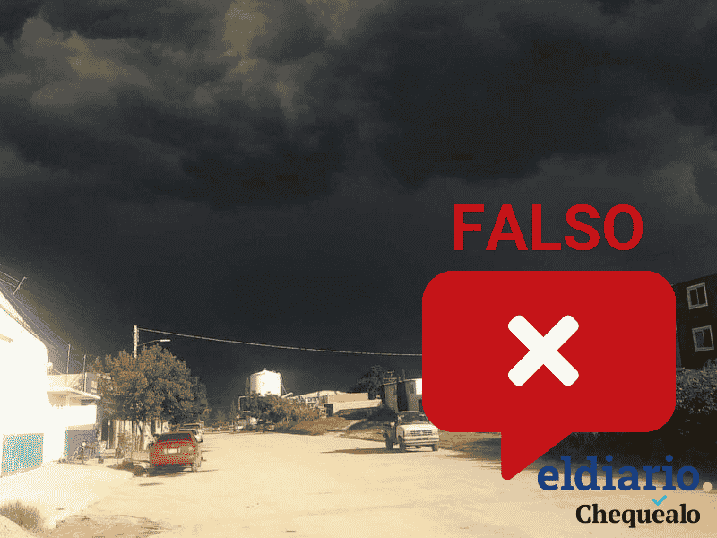 ¿La fotografía que circula en redes sociales de una gran nube negra se