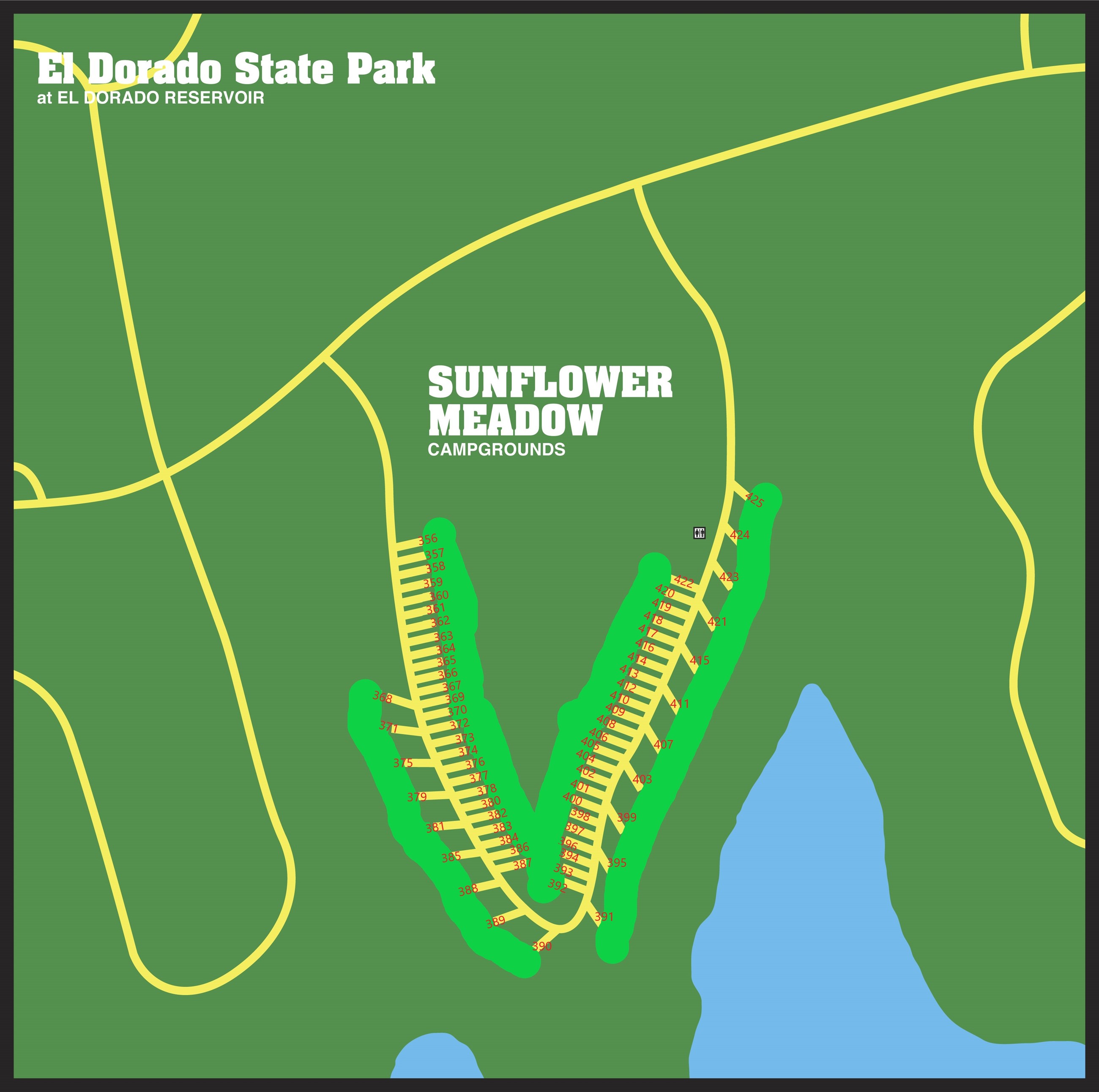 El Dorado Lake Camping Map