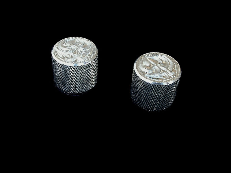 HandEngraved "Tele" Knob Set « El Dorado Leather Guitar Straps