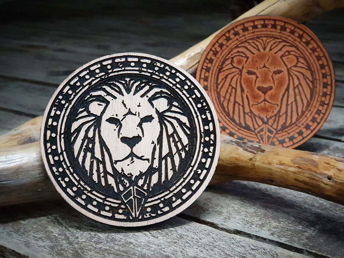 Lion Wooden Stamp For Leather Crafting