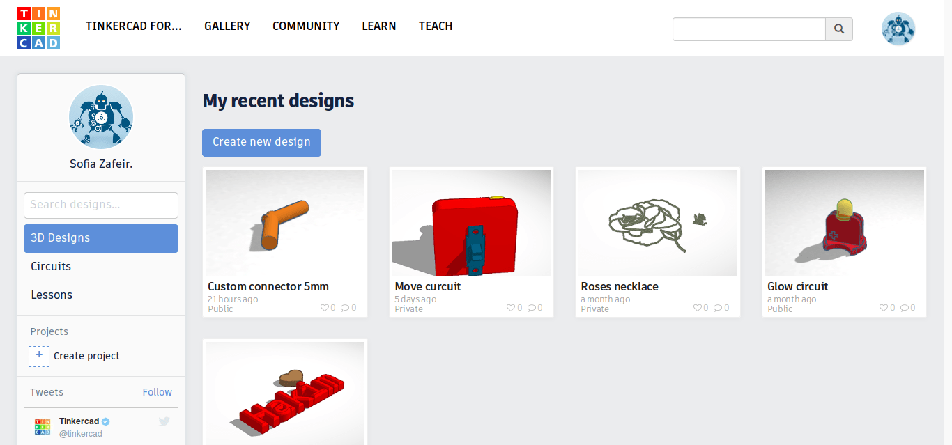 Tinkercad tutorial Creating a new design