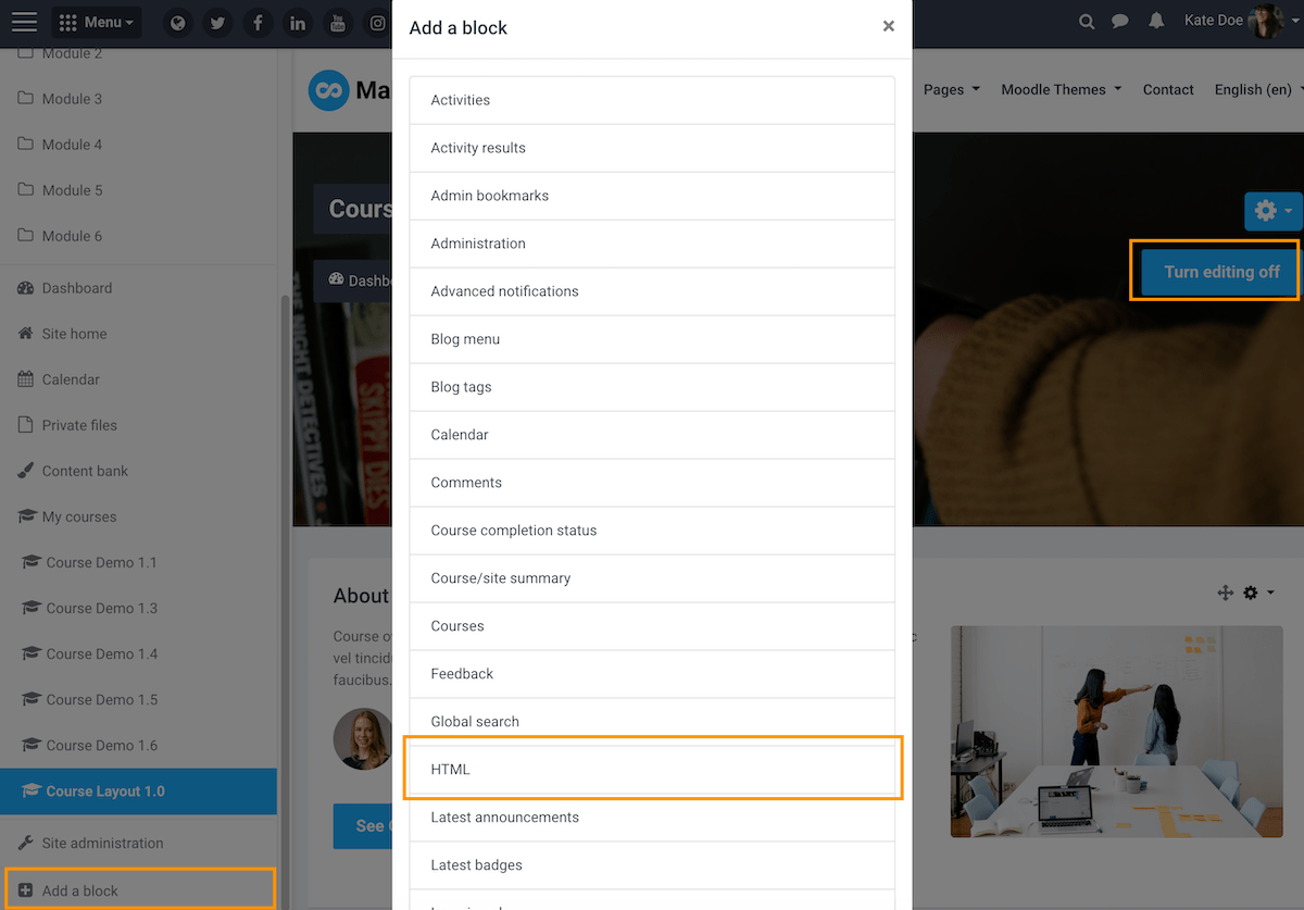 Moodle Theme Maker and Edutor Course Design Ideas And Useful Code Snippets eLearning Themes