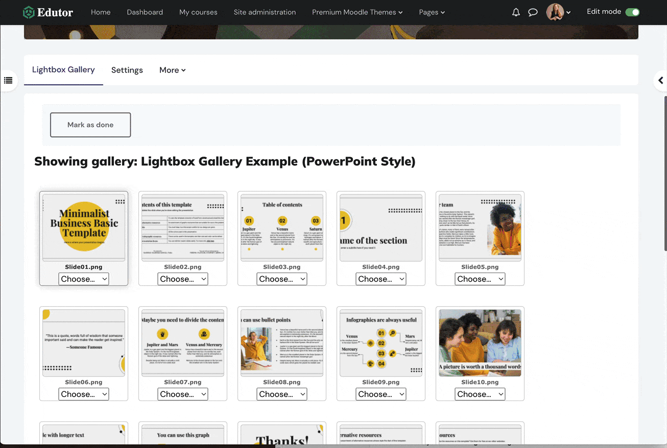 How to Add PowerPoint Slides To Your Moodle Course Using The Lightbox