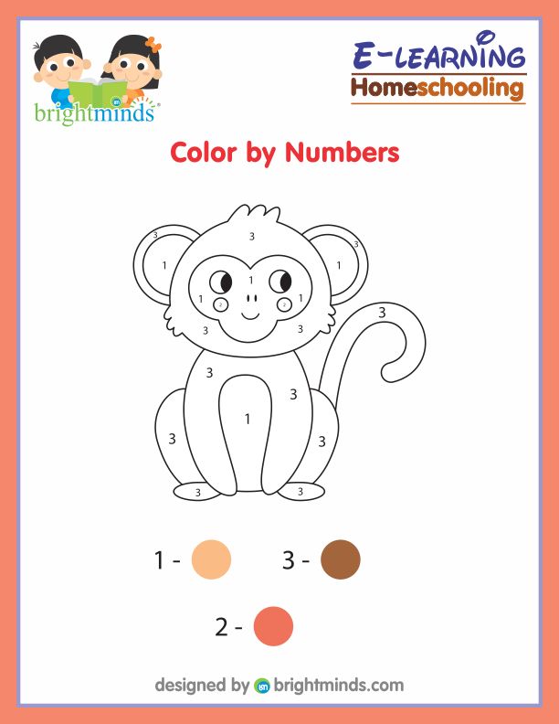 Color by Numbers Bright Minds eLearning Platform