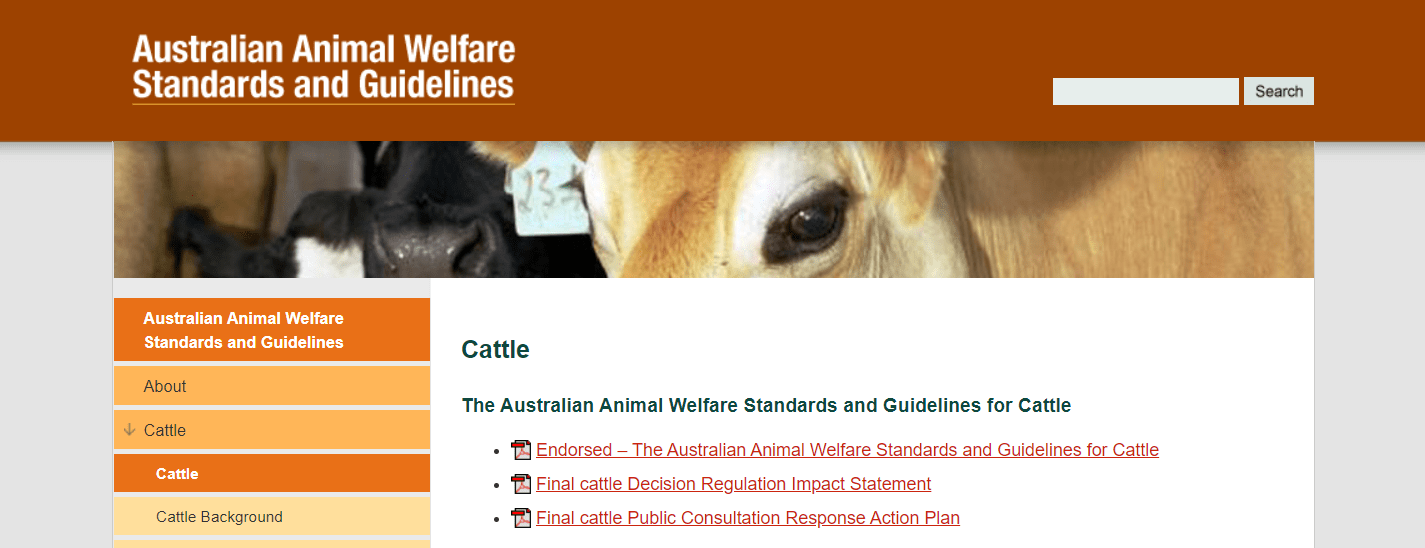 The Australian Animal Welfare Standards and Guidelines The Toolbox