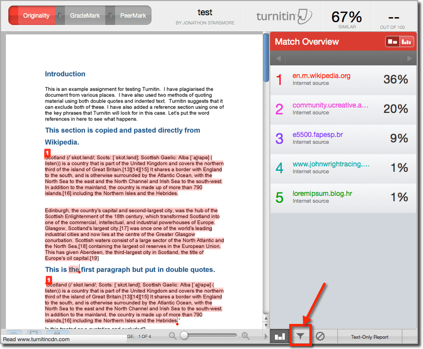 Excluding references and quotations from Turnitin reports Technology