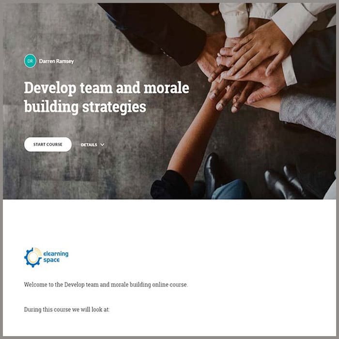 Articulate RISE example elearning space