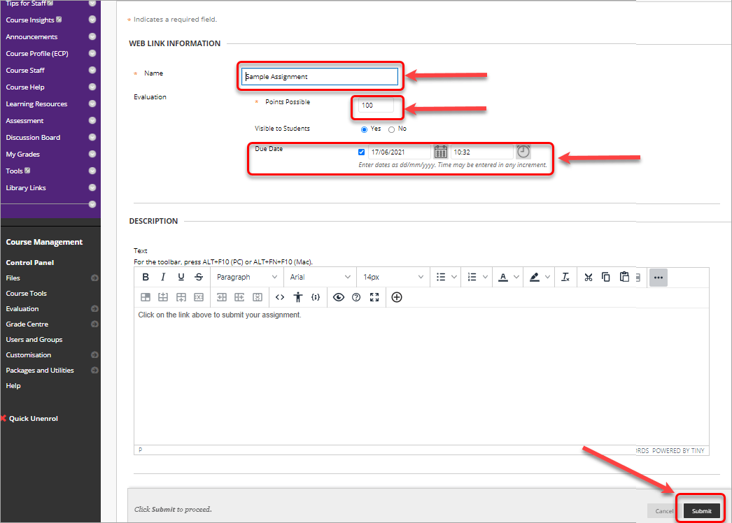 Edit a Turnitin assignment eLearning University of Queensland