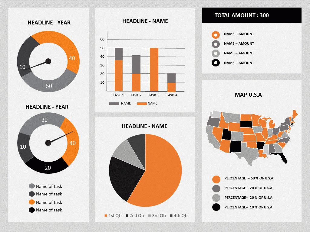 PowerPoint Dashboard Template 002 eLearningArt PowerPoint Dashboard Template 002 eLearningArt