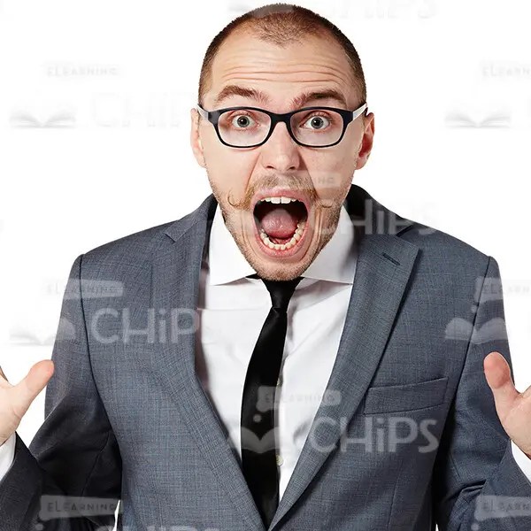 Shocked Young Man Throwing Hands Up Cutout Photo eLearningchips