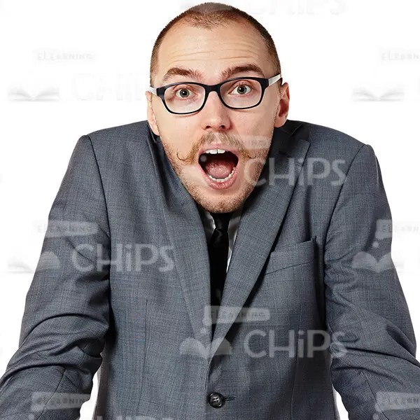 Cutout Image Of Surprised Business Man Throwing Hands Up eLearningchips