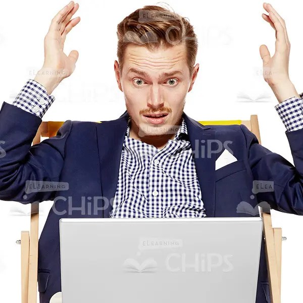 Cutout Picture Of Discouraged Young Man Throwing Hands Up eLearningchips