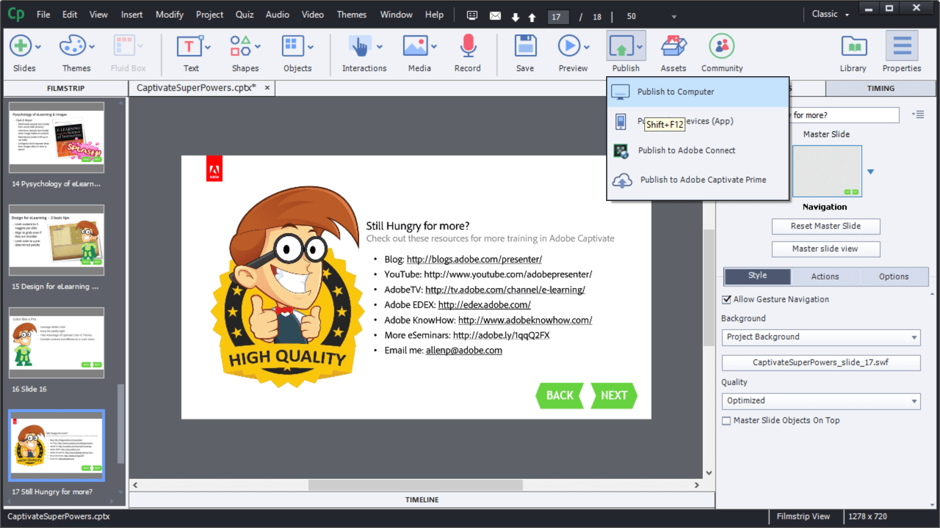 How to quickly and easily create a basic eLearning module using