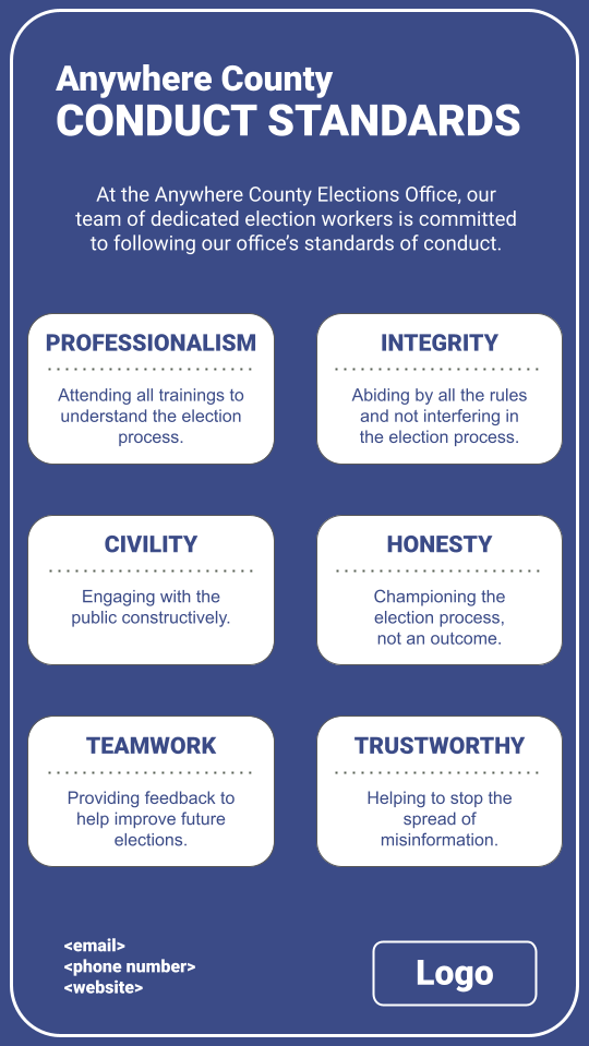 Standards of Conduct Poster Elections Group