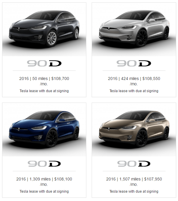 Tesla is now listing 'new Model X inventory' for sale, over 150