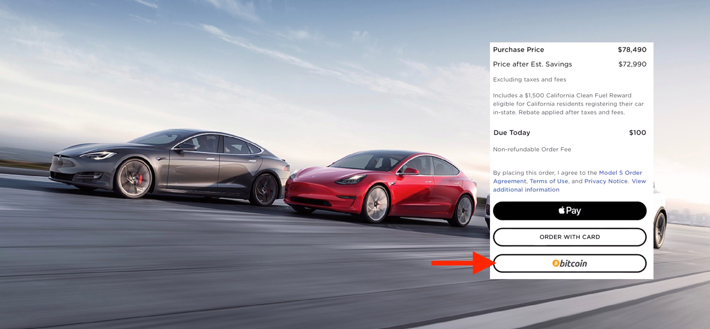 Tesla (TSLA) starts accepting payment in Bitcoin Electrek