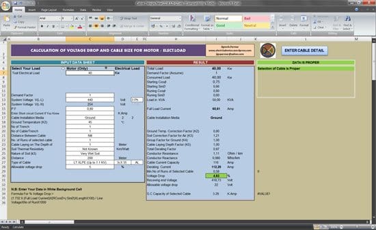 Commercial Electrical Load Calculation Excel Spreadsheet electrical
