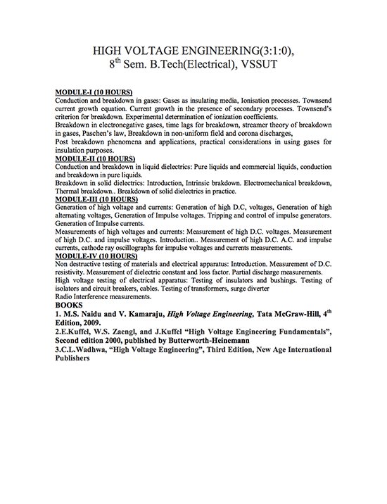 Lecture notes on high voltage engineering EEP