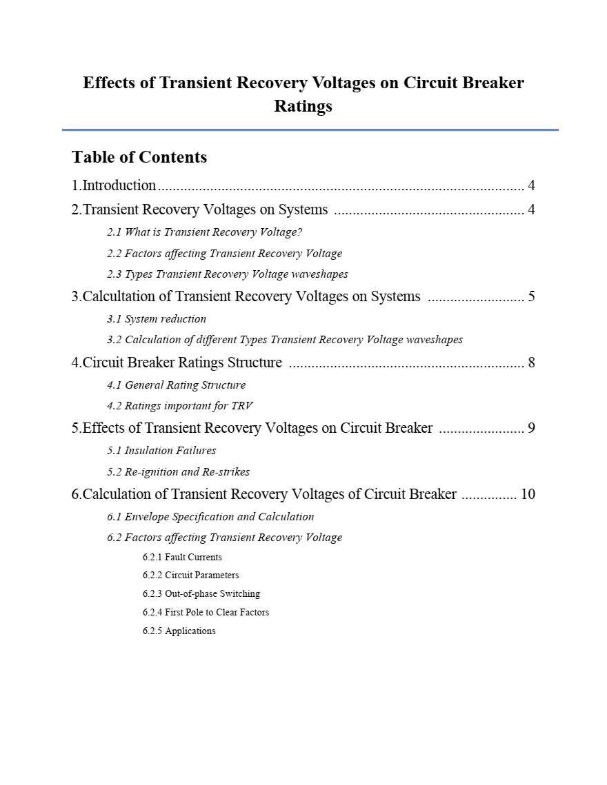 What is transient recovery voltage and how does it affect circuit