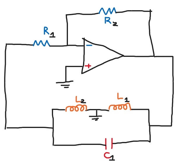 Electrical Engineering Op Amp Hartley oscillator