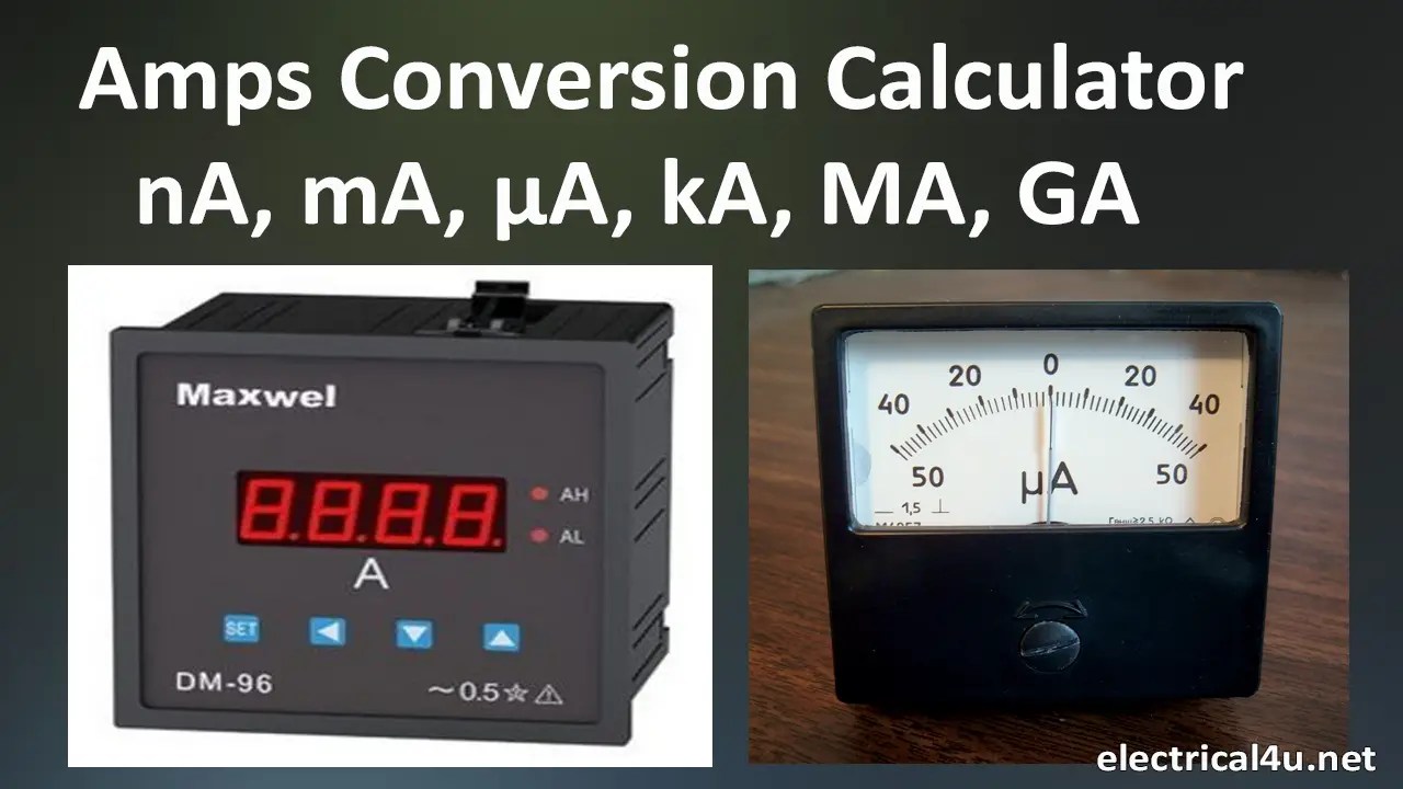 Amps conversion Electrical4u